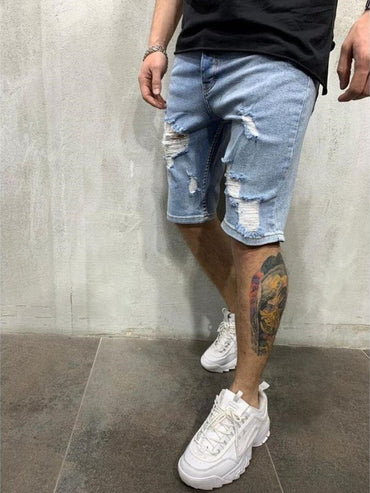 2024 New Korean Style Summer Men's Black Wide Leg Denim Shorts 2023 New Fashion Casual Baggy Short Jeans Male Brand Clothes ?