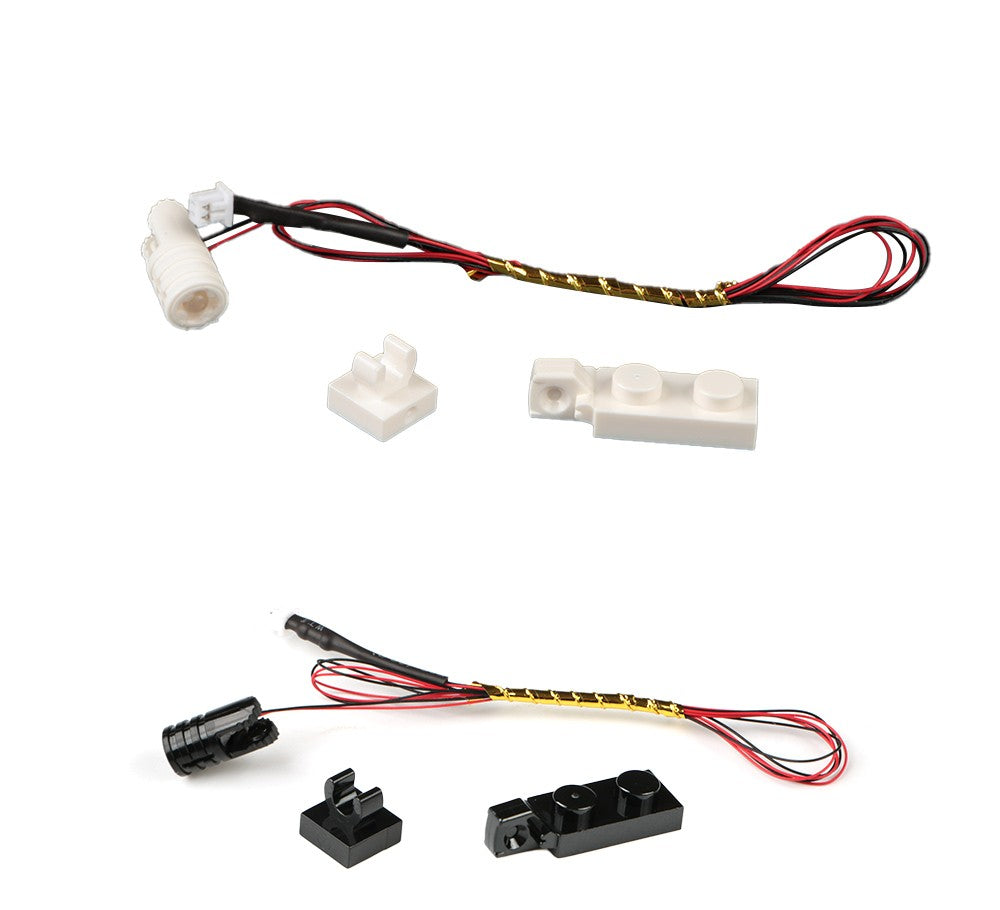 10 unidades de terminal LED refletor MOC luminária de mesa multifuncional holofote DIY preto bloco de construção 1219