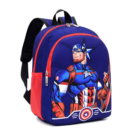 Disney MARVEL Spider-Man Iron Man Primary School Backpack Double Layer Cartoon Student Travel Rucksack Schoolbag Kids Boys Gifts