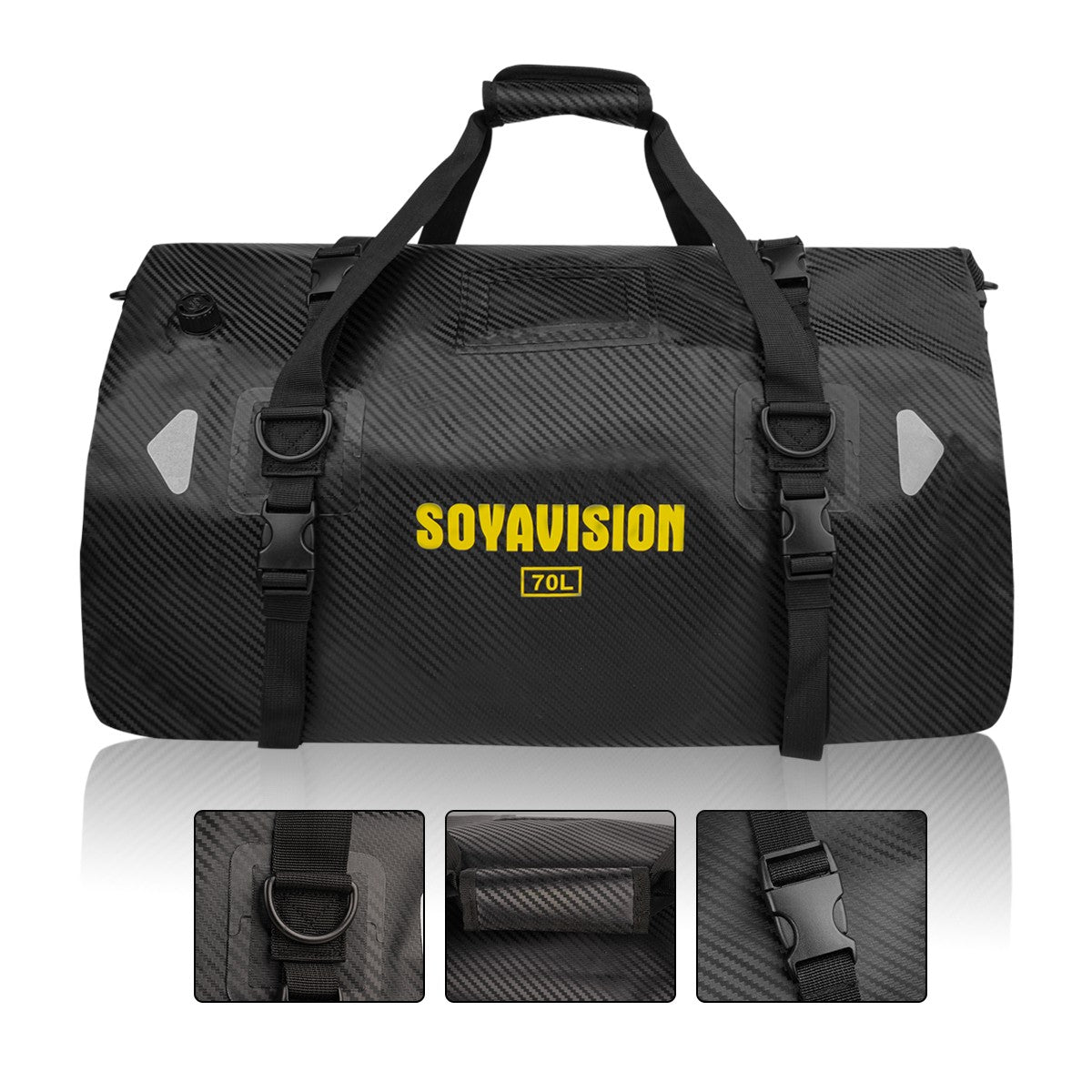 Motorcycle Waterproof Tail Bag Travel Outdoor Dry Luggage Roll Pack Bag 20 /40/66 Motorbike Luggage Backpack Motorcycle Seat Bag