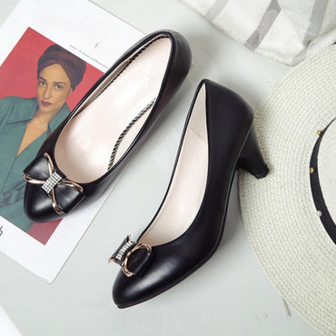 Spring Autumn New Women's Shoes Fashion Professional High Heels Black Red Shallow Mouth Comfortable Work Shoes