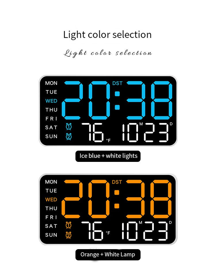 New Digital LED Alarm Clock Desktop Clock Time and Temperature Display Multifunctional Clock Modern Decorative LED