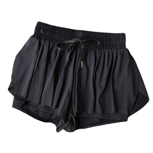Short Pants High Waist Women's Running Shorts 2 in 1 Casual Girls Athletic Shorts Flowy Breathable Gym Yoga Shorts for Fitness