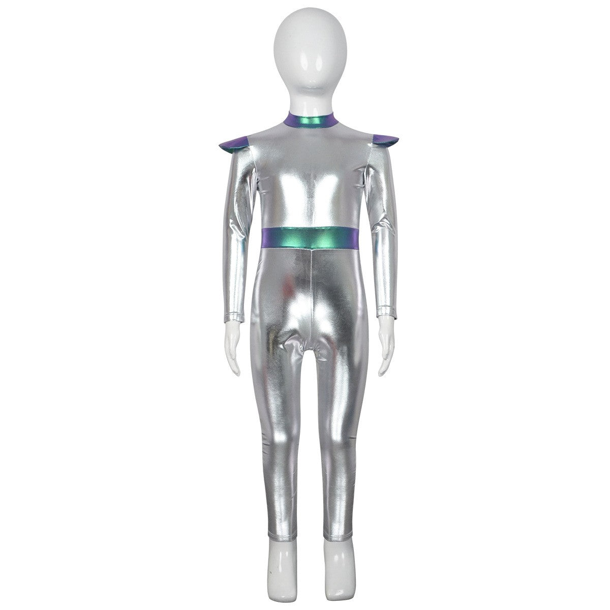 Cyber Alien Laser Reflective Alien Cosplay Dress, Adult and Children's Party Outfit, Including Tentacle Headpiece