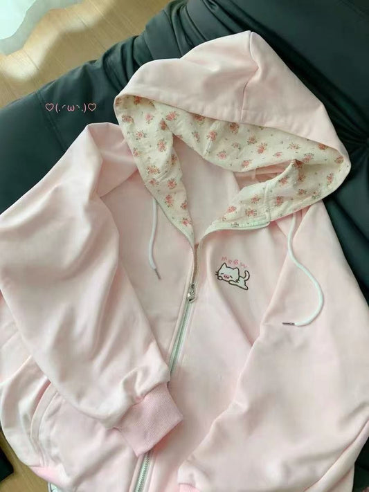 American Vintage Japanese Jacket Hooded Women 2025 Autumn Cotton Coats Outwear Design Subculture Gothic Sweatshirts Harajuku