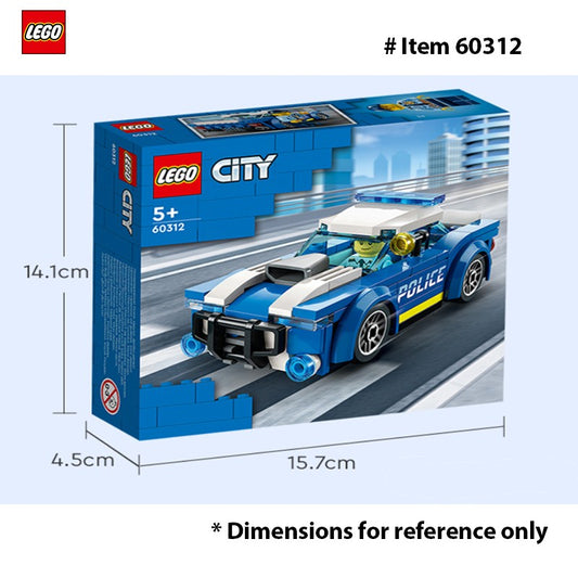 LEGO 60312 City Police Car Toy for Kids 5 Plus Years Old with Officer Minifigure, Small Gift Idea, Car Chase Building Set