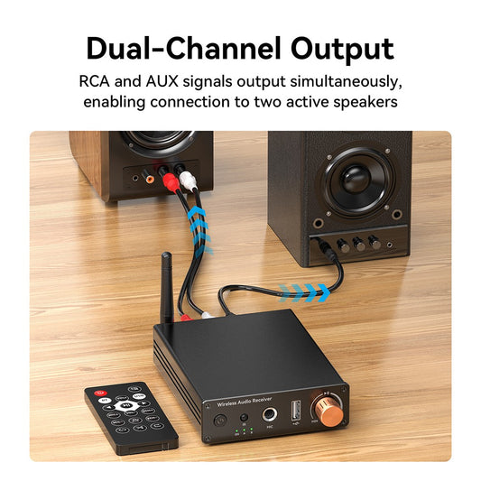 Car Bluetooth-compatible Wireless Audio Adapter 6.0 Audio Receiver U-Disk 6.5MM Karaoke Wireless Music Amplifier for Speaker
