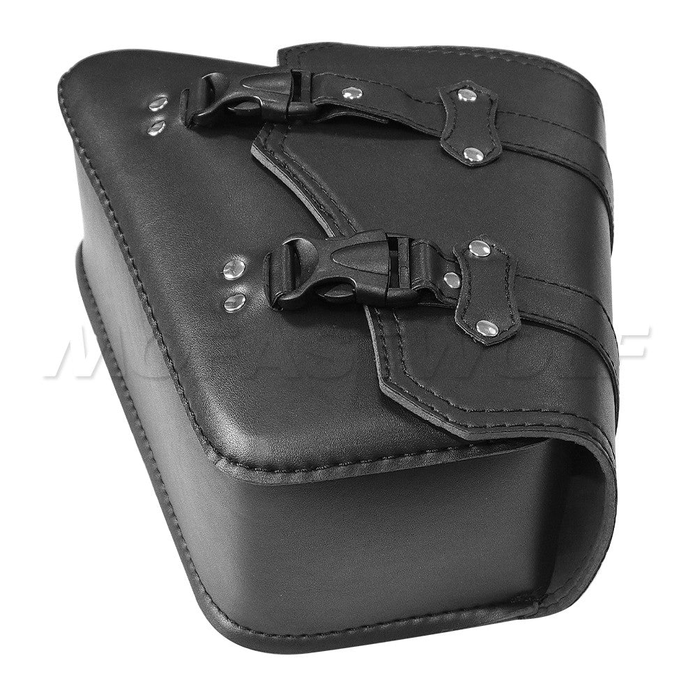 Universal Accessories Triangle Synthetic Leather Motorcycle Side Saddle Bag for Cafe Racer ATV For Harley Sportster XL 883/1200
