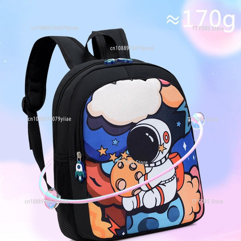 Astronaut Cartoon Children's Backpack 3D Stereo Large Capacity Waterproof Boy Kindergarten Backpack Birthday Gift