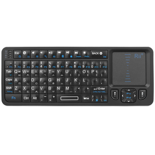 Rii K06 Mini Bluetooth Keyboard,Backlit 2.4GHz Wireless Keyboard with IR Learning Touchpad Android TV Box? Mac, Laptop, Windows