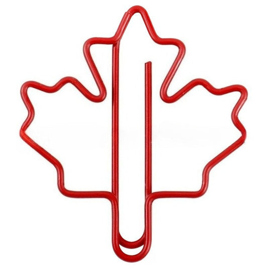 10/20/30pcs Red Maple Leaf Paper Clips - Durable Metal Autumn-Inspired Design for Office, School, Home Organization