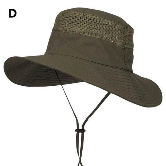 Chapéu de Aba Larga Anti-UV para Sol de Verão, Quepe de Pescador, Protetor Solar para Atividades ao Ar Livre, Pesca, Impermeável, Secagem Rápida, Respirável, Masculino
