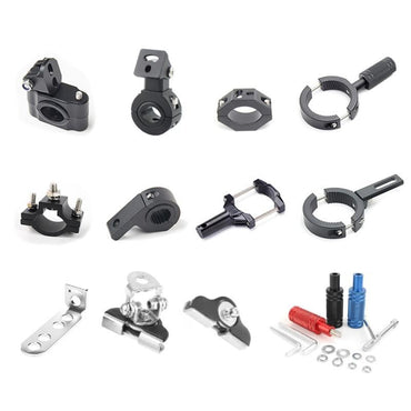 Motorcycle Headlight - Support Fronnt Fork Bracket Clamp Fixation Auxiliary Led Motorcycle Lights Bracket Moto Spotlights Holder