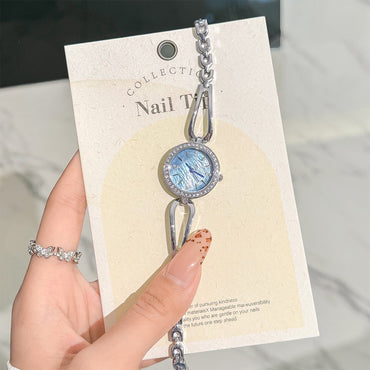 GEDI Women's Watch Silver Fashion Waterproof Ladies Watches Elegant Diamond Quartz Wristwatch Woman Gift for Girlfriend