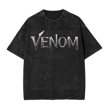 venom 3 the last dance 2024 movie Washed T Shirt Streetwear Hip Hop Vintage T-Shirts Tee Shirt for Men Women Cotton