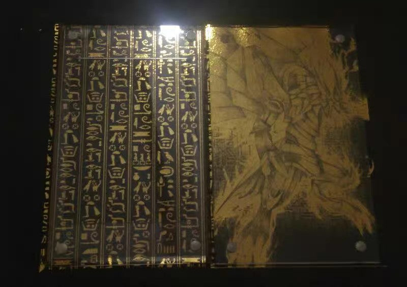 Yu-Gi-Oh Anime Personagem Card Brick Deus Egípcio O DRAGÃO ALADO DE RA Acrílico Banhado a Ouro Brick Cartas de Exibição Não Incluídas