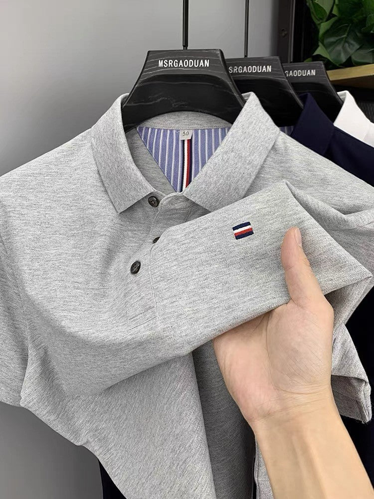 Summer luxury brand short sleeve POLO shirt men's fashion custom design embroidered top comfortable breathable casual T-shirt