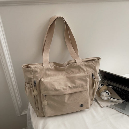 Stylish Nylon Canvas Shoulder Bag for Women Spacious Top Handle Bag Tote Casual Comfortable and Versatile Texture Commuter Bag