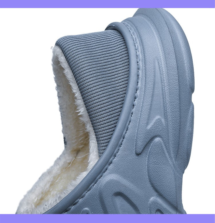 Winter Warm Sandals Women&Men Shoes Indoor Outdoor Slides Cotton Pantoffels Casual Clogs Fur Easy On Off House Floor Slippers