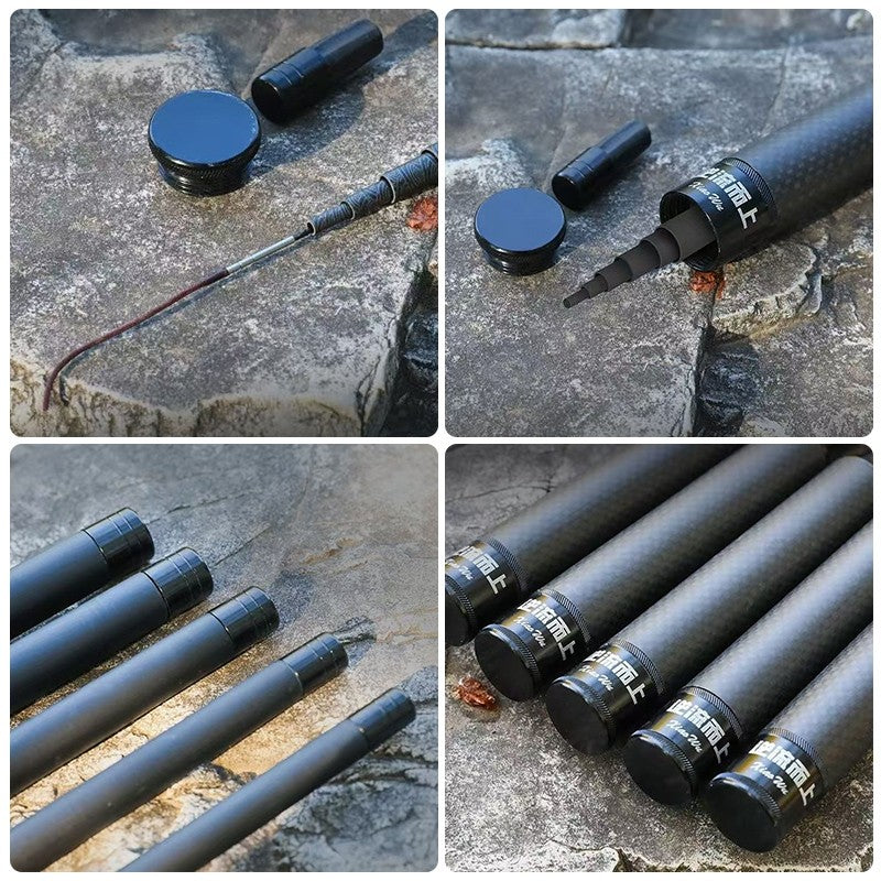 1-2.2M Mini Winter Outdoor Ice Fishing Pole Telescopic Fishing Rod Portable Folded Fishing Rod for shrimp
