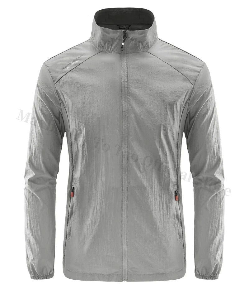 Men's Summer Skin Quick Dry Hiking Jacket Waterproof Sun UV Protection Coats Men Outdoor Sports Fishing Camping Running Jacket