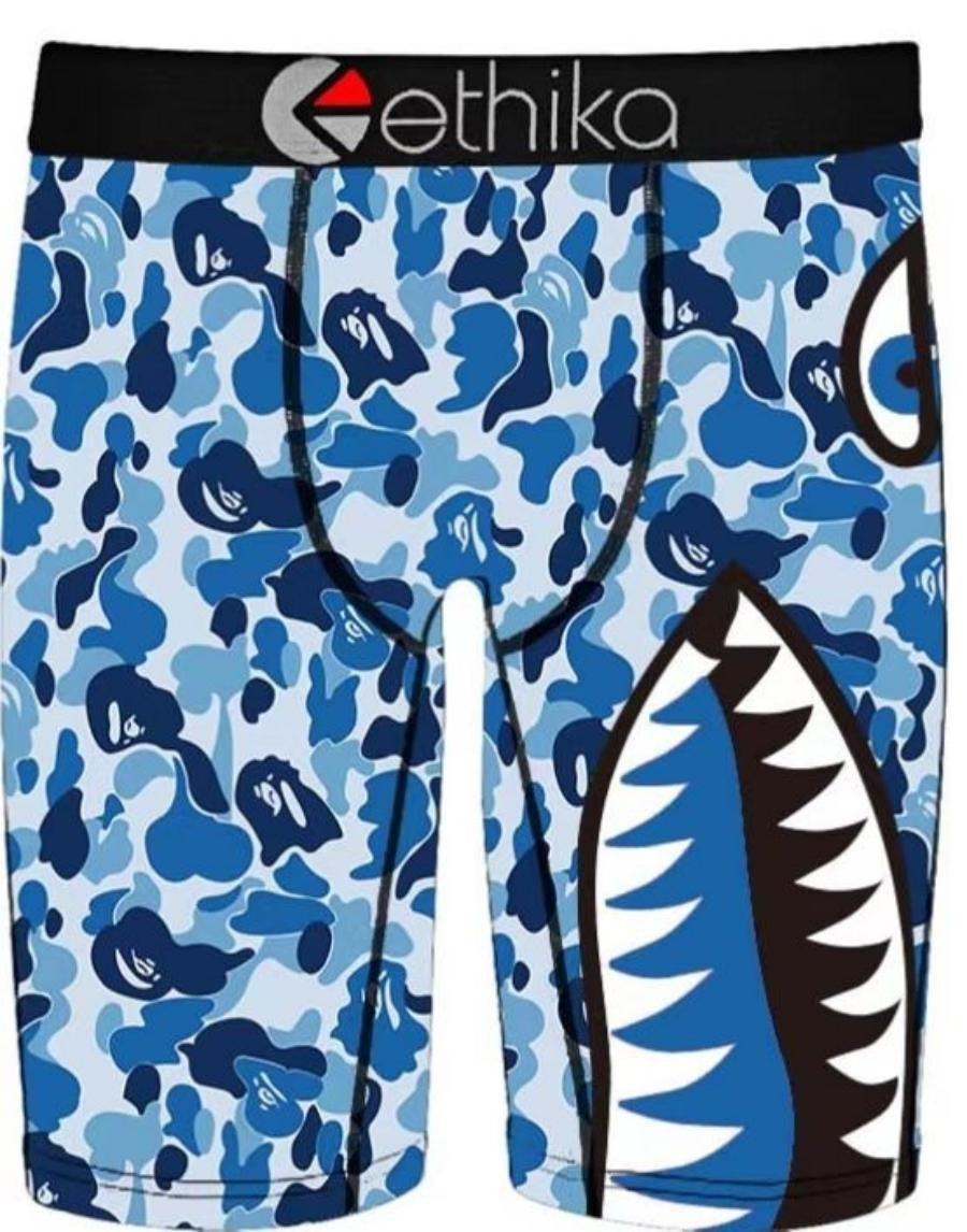 ETHIKA Men's Underwear Sexy Print Boxer Cueca Man Lingerie Men Panties Boxershorts Boxerbriefs Boxers Briefs Shorts Plus Size