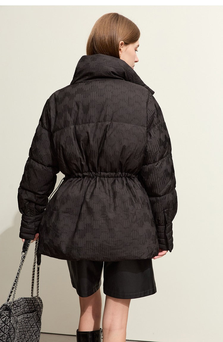 AMII Minimalist Duck Down Puffer Coat Women Winter 2025 Lightweight Stand Collar Lapel Warm Outerwear New Jackets 12344052