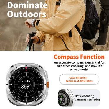 2025 Novo Smartwatch Watch8 Ultra NFC Clássico Monitoramento de Saúde Chamada Bluetooth À Prova D'água 3ATM Smartwatch HD Para IOS Android
