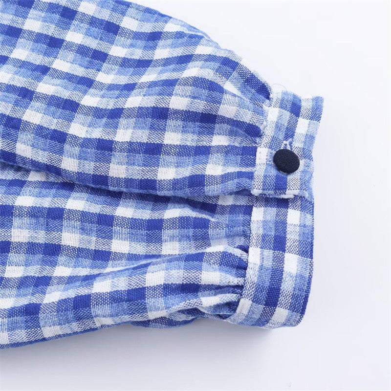 Women's Shirt Fall 2025 New Red Check Long Sleeve Stacked Decoration Pastoral Collegiate Shirt Casual Fashion Lively Personality