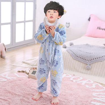 Macacões e jardineiras quentinhos para bebês meninas, macacões infantis para meninos, roupas de flanela para crianças, macacões e jardineiras de uma peça, 1-4 anos.