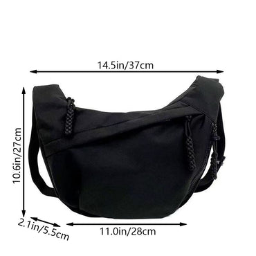 Neutral Style Shoulder Bag for Men and Women, Suitable for Casual Outings and Work Use Made of Nylon Material.
