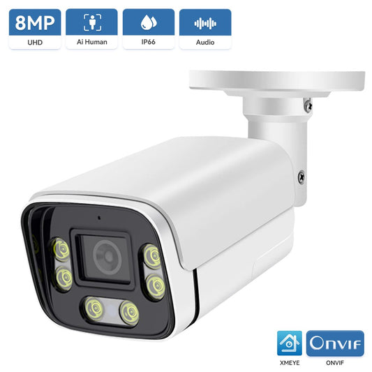 8MP 4K IP Camera Face Detection H.265 Two Way Audio Color Nightvision Outdoor 5MP HD POE Security CCTV Home Surveillance Camera