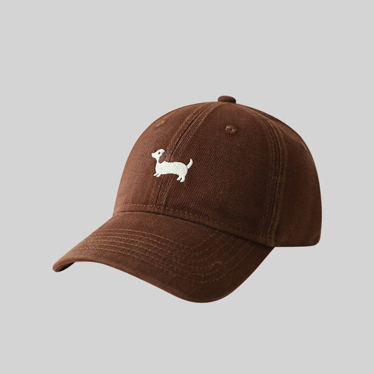 Chapéu de Sol Bordado Dachshund Boné de Beisebol da Moda para Uso Externo Adequado para Homens e Mulheres para Lazer Diário