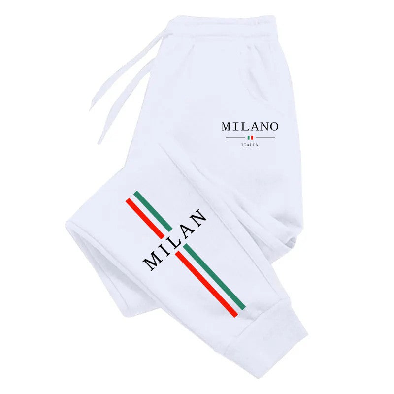 2025 Hot Sale Milan City Printed Jogger Pants High Quality Men's Autumn Winter Casual Sports Sweatpants Outdoor Running Wear