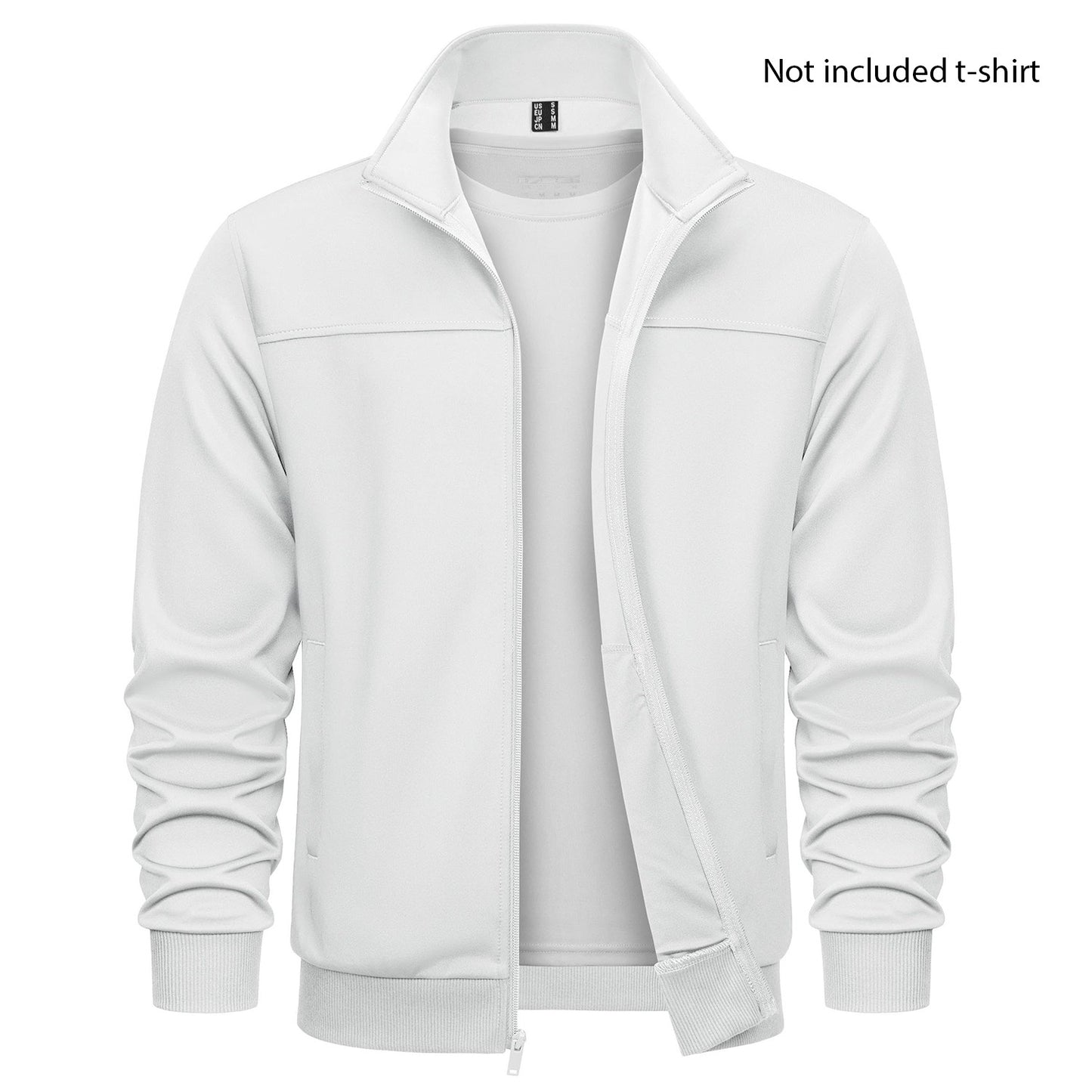TACVASEN Spring Autumn Track Jackets Mens Lightweight Full Zip Sports Jacket Running Athletic Jackets Workout Fitness Outwear