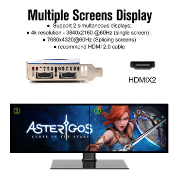 SRhonyra GT730 RX550 GT1030 GTX1050 1050Ti 4GB Low Profile Graphics Card,Low Profile GPU for SFF,industrial PCs,and OPS mini PC