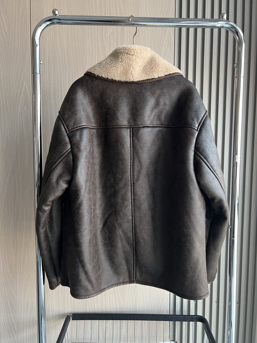 2024 Fall/Winter New Arrival Traf Women's ZW Series Double-Sided Collar Oversized Long-Sleeve Jacket Warm Coat 3548246
