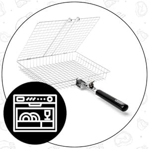 Portable Stainless Steel Folding Grill Basket BBQ Grill Basket With Handle for Fish Vegetables Shrimp Cook Accessories Outdoor