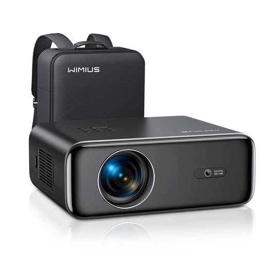 WiMiUS Auto Focus/4K Support Native 1080P Projector with WiFi 6 and Bluetooth 5.2 900ANSI Outdoor Home Projector 6D Keystone