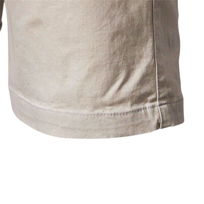 Men Summer Soild Cotton Shorts For Man Casual Business Shorts Elastic Waist Sport Beach Shorts Gym Running Shorts Male Clothing