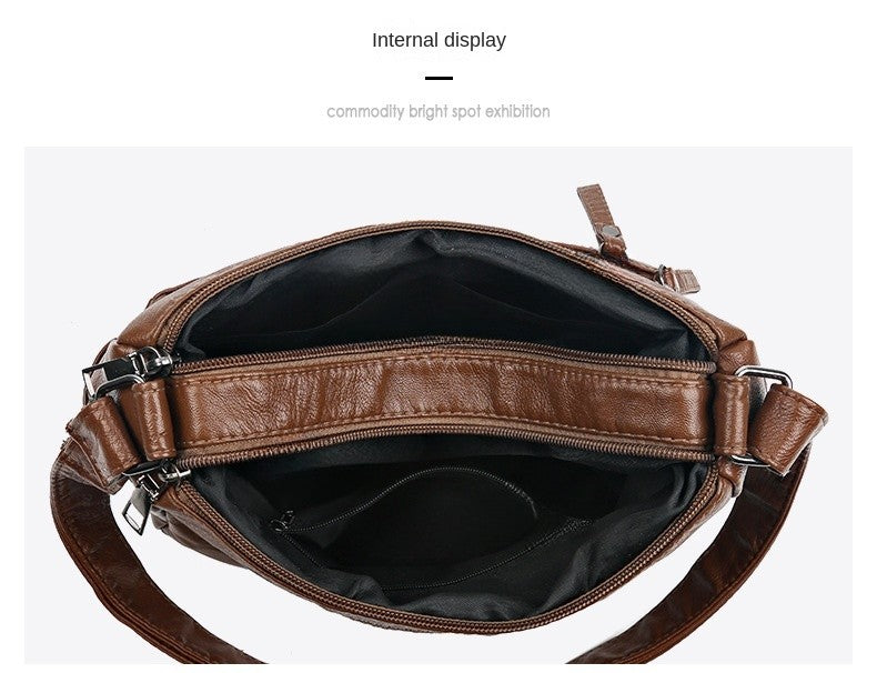 New Arrival Crossbody Shoulder Bag Soft Washed Leather Women's Mini Bag Versatile Handbag