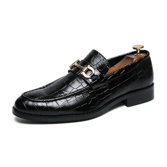 Autumn Brock leather men's head layer cowhide British Korean version breathable business dress casual wedding leather shoes