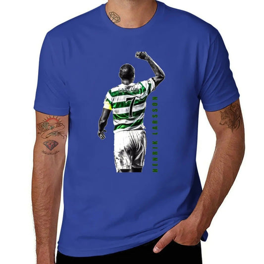 2024 FASHION Henrik Larsson Celtic Football Club Legend Artwork T-Shirt Boys Animal Print for A Boy Plain Sweat Shirts Men