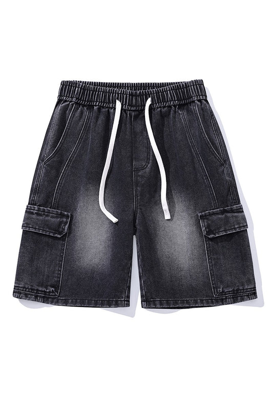 New tooling summer men's and women's casual outdoor cotton denim shorts loose sports breathable quick drying pants