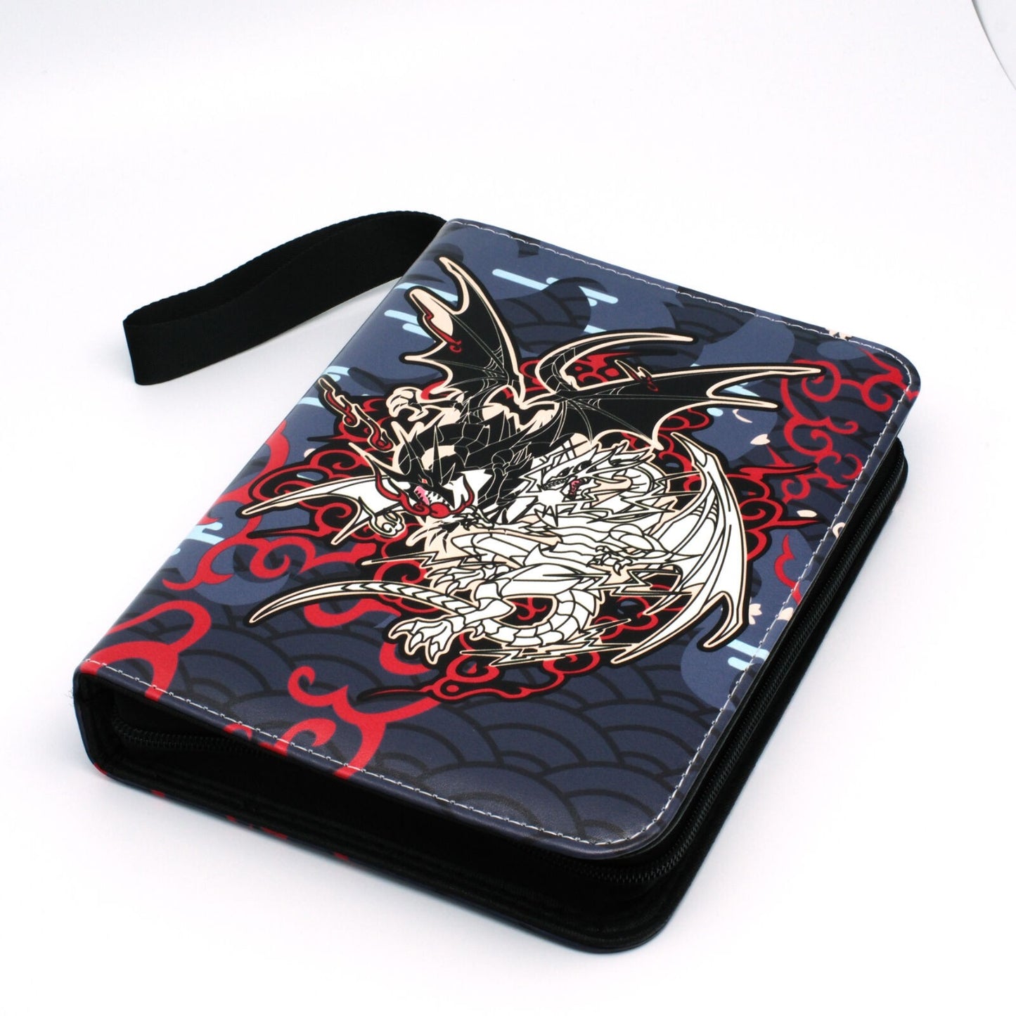 Fichário de cartas de Yu-Gi-Oh TCG - Yu-Gi-Oh Dragão Negro de Olhos Vermelhos, Álbum de 4 Bolsos para Cartas Colecionáveis de Trading Card Game