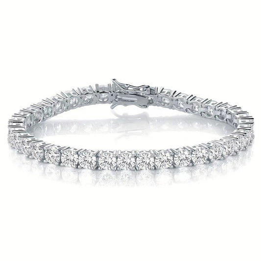 Factory price 925 silver plated 18K gold 4A grade Zircon tennis bracelet for men and women fashion personality exquisite jewelry