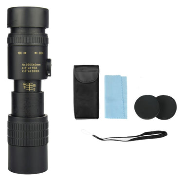 Professional monocular telescope with high-definition 10-300X zoom function and powerful binocular remote control BAK4 prism