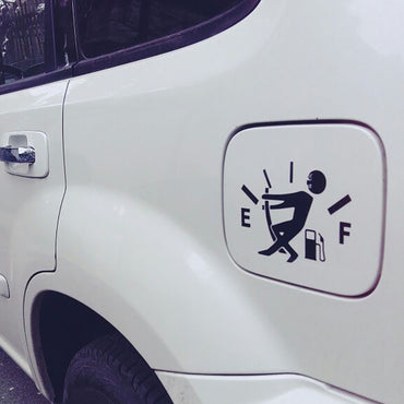 Funny Car Stickers Pull Fuel Tank Pointer Reflective Vinyl Sticker High Gas Decal Fuel Gage Empty Stickers Decal Auto Exterior