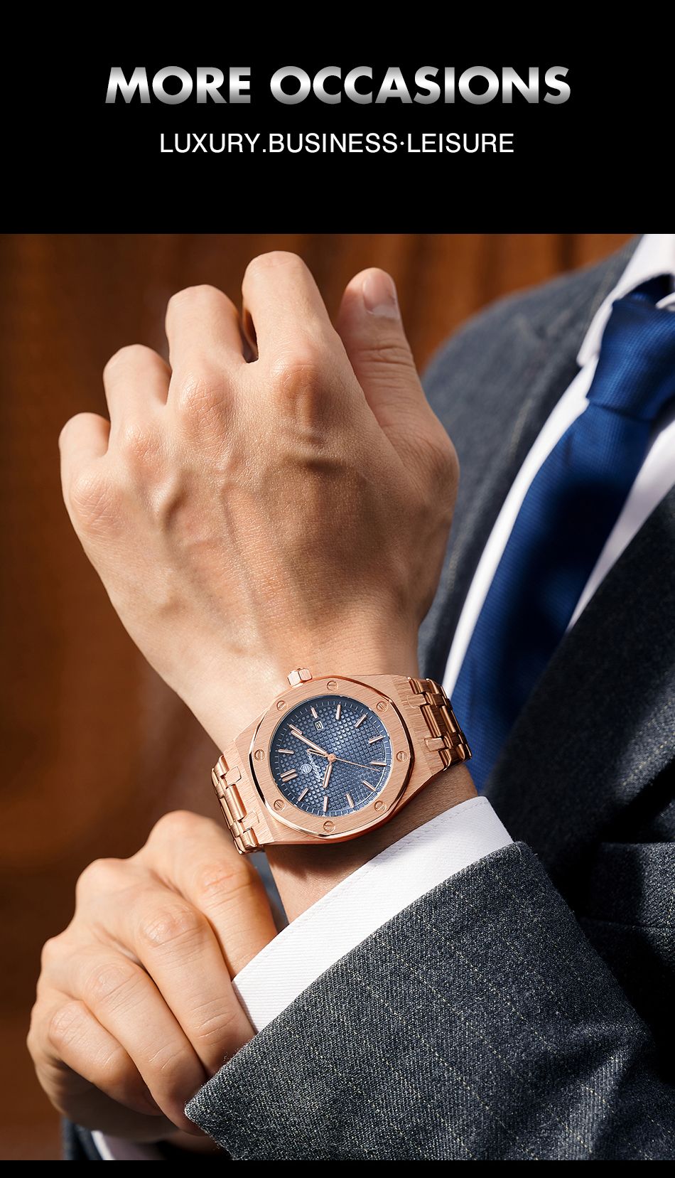 PAAZOMU Luxury Business Man Wristwatch Waterproof Luminous Date Men Watch Stainless Steel Fashion Quartz Watches For Men Reloj