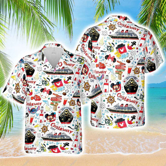 Camisa Hawaiana Con Estampado De Disney Cruise Para Hombre Y mujer, Camisa De Manga Corta Con botones, Camisa Hawaiana De Mickey